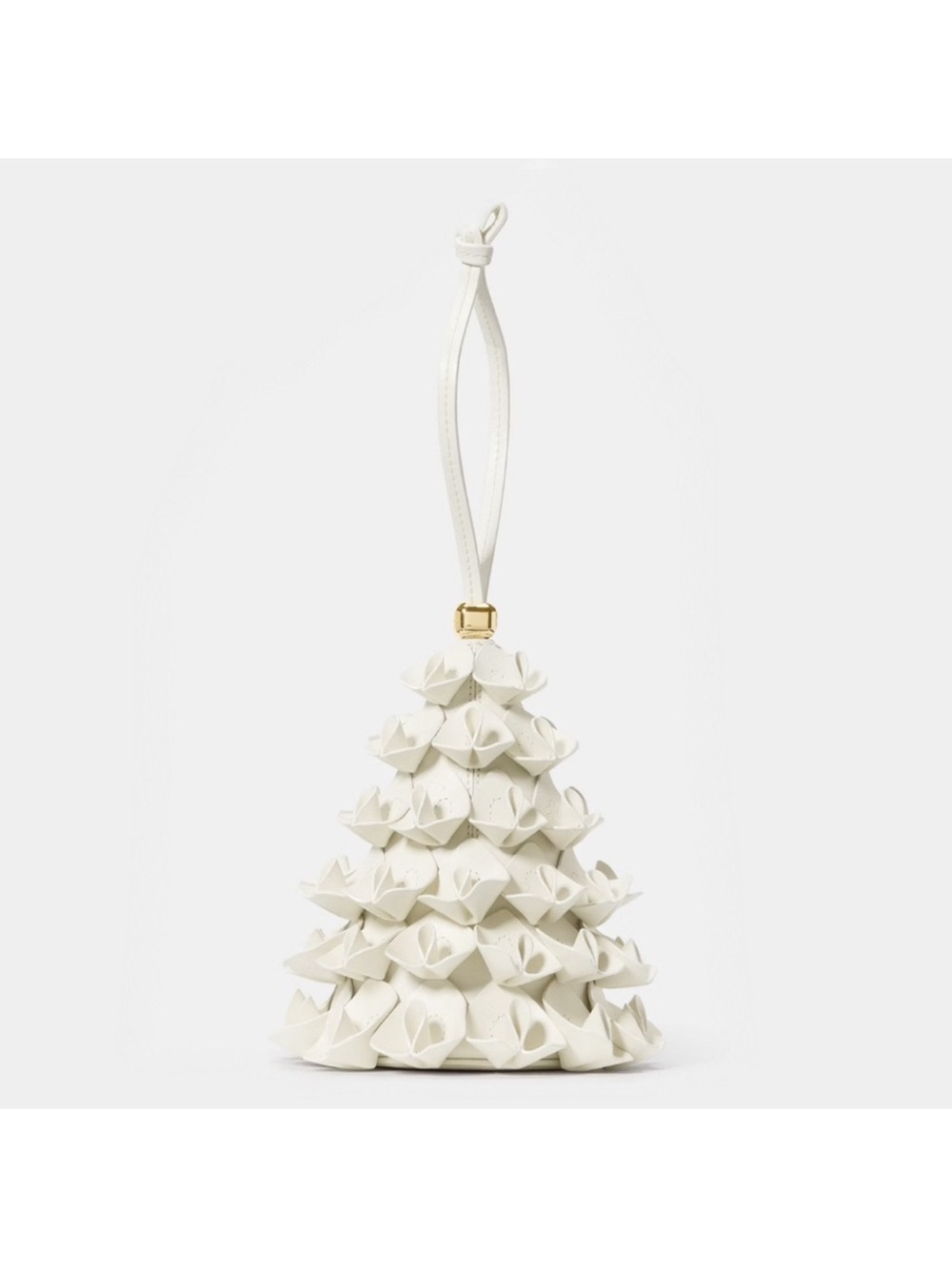 Kate Spade New York 3D White Christmas Tree Leather Bag Meringue